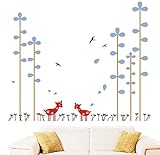 Pop Decors PT-0053-Va Beautiful Wall Decal Spotted Deer in The Forest [並行輸入品]