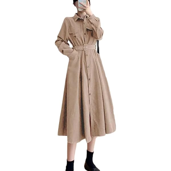 パープル シャツワンピース 長袖 ウエストリボン付き パープル シャツワンピース 長袖 ウエストリボン付き パープル