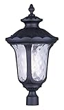 Livex Lighting 7864-04 Oxford 3 Light Outdoor Post Head, Black [並行輸入品]