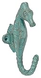 アボットコレクションCast Iron Seahorse壁フック、ライトグリーン