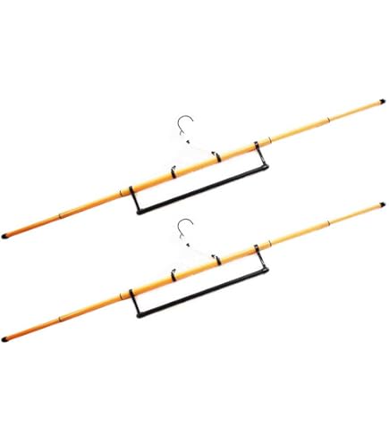 Amazon.co.jp: 【廃番】二段大衣桁 黒 幅184×奥行38×高さ169cm