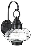 Norwell照明1324 Cottageオニオン – OneライトアウトドアM壁マウント Nor1324-BL-CL