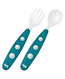 NUK High Quality Easy Learning Mini Cutlery Set 8+ Months Made in Germany (BLUE) by NUK