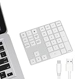 テンキー bluetooth Cateckテンキーワイヤレス [充電式] 34キー無線 数字キーボード ブルートゥース テンキー 人間工学設計 1000万回高耐久 持ち運び便利 コンパクト 小型 極薄型 Android/Windows/IOS 対応 MacsとPCs向けのデザイン