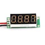 uxcell　LED　電圧計　DC　0-50V　4桁　7セグメント　イエロー　LED　ボルトのテスト