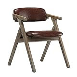 あと振れ止めおよびArmrestの机の椅子が付いている椅子を折るビンテージ木のダイニングチェア (色 : A)
