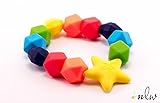 New Little Wonders Baby Teether, The Original Rainbow Charm Teething Ring, BPA-Free, Latex Free by N