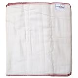 Dandelion Diapers 3 Piece Organic Cotton DSQ Prefolds, White, Size 3/Pinless Prefold Infant/14" x 15