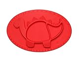 ジョンソンstegos技術革新を3d 100 %食品グレードdinomat赤ちゃん、幼児、子供用プレースマット強力吸引、Raisedアルファベット数ラインPlus Dino Fun Facts &旅行