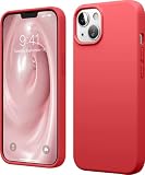 【elago】 iPhone13 対応 ケース 耐 衝撃 薄型 シリコン スマホケース 衝撃吸収 スリム 薄い シリコンケース カバー 耐衝撃 スマホカバー シンプル 携帯ケース [ Apple iPhone 13 / iPhone13ケース アイフォン13 / アイフォン13ケース 対応 ] SILICONE CASE レッド
