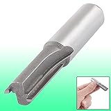 uxcell ダブルフルートストレートルータビット　13mmシャンク　13mm切削直径　金属　シルバーグレー