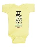 Gina Lou If You Can Read This RabbitスキンOnesieベビーロンパース,イエロー US サイズ: S カラー: イエロー