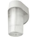 Sunlite ODF1050 5-Inch On/Off Fluorescent Wall Mount Jar Outdoor Fixture with Lamp White Finish with