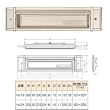 ヴィクトリアポスト口/メイルシュート 〔口金部分のみ No.24〕 ステンレス 水上金属 〔部品 DIY 日曜大工〕