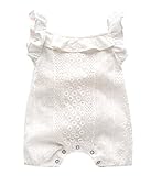 CXYP 赤ちゃん服 女の子 ロンパース 夏　新生児 出産祝い 赤ちゃん カワイイ　 肌着 ツーウェイオール 女児　カウボーイ 連体服　ホワイト　ブルー　 (73cm, ホワイト)