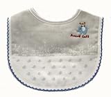 スタイ　ガーゼ製ベビースタイ　アナノカフェ＊穴原　里映デザインの可愛いベビー用品　表ガーゼ裏タオル製の高級スタイ 涎掛け　あぶちゃん　日本製　＊出産祝いやギフトにもどうぞ (ブルー)