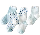 （ Angel Kids ） シンプル カラー 靴下 ジュニア 5足 セット キッズ クルー丈 カラフル スクール (12-15㎝★水色.)