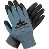 Memphis 9699L Large UltraTech HPT 15 Gauge Coated Work Gloves Gray by Memphis Glove