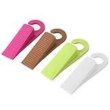 ゴシレ [Gosear] 4つの部分のスリップ抵抗力がある床のドアストッパーの停止は家の寝室のオフィスのドアのためのホックの設計とドアを安全に開いた不規則な色保つ