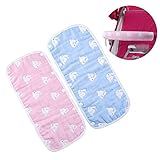 ベビーカーハンドルよだれ カバー唾液タオル　汗取り　ガーゼ生地　持ち手　ベビーカー用　汚れ防止　2枚セット