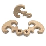 Kissteether 3pcs 手作り木製オーガニックセーフベビーテイカーアンカーペンダントオーガニックナチュラルブナ木製玩具ハンドカット動物DIYベビーテザー看護アクセサリー (3pcs)