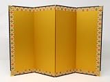 ミニ屏風 風神サイズ屏風【絹目キレ付】／高さ29cm