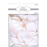 Nature 's Finestローズフラワー花びらパーティー装飾、ホワイト、ファブリック、2インチ、300のパック