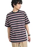 [コーエン] USAコットンマルチボーダーTシャツ 75256470306 7970 NAVY(79) L