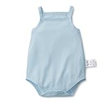 ALLAIBB ベビー服 ボディースーツ 夏 新生児 ロンパース 肌着 無地 パジャマ 出産準備 お祝い size 73 (ライトブルー)