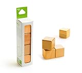 [テグー]Tegu 4 Piece Magnetic Wooden Block Cube Set, Orange G-12-006-SJG [並行輸入品]