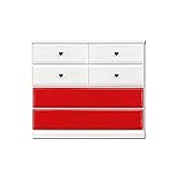 アルファタカバ オシャレなママ必見のキュアセレクトシリーズ 100cm幅4段レッド取っ手ハートブラック