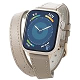エレコム アップルウォッチ バンド Apple Watch 42mm 41mm 40mm 38mm スリムタイプ 2重巻き ソフトレザー グレージュ AW-41BDLWJGB