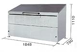 ステンレスダストボックス 1000Ｌ ブルズ Ｂｕｌｌｓ ＤＢ1000Ｌ 約：幅1848×高さ1110×奥行750mm 66.0ｋｇ アンカー付き 組み立て式