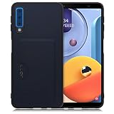 LOOF Skin Slim-Slot Galaxy A7 SM-A750C 用 ギャラクシー ケース カバー カードポケット カード収納 カード 背面 スマホケース スマホカバー 背面カード収納[ネイビー]