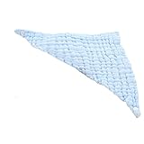 MyMei　よだれかけ 　ベビー　スナップ　 三角　コットン　赤ちゃん　可愛い　洗い替え 　赤ちゃんのエプロン　出産祝い　贈り物　コットン　 (ブルー)