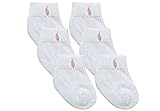 Ralph Lauren(ラルフローレン) ショート丈ワンポイントベビーソックス6足セット(White/Pink)靴下 18-24m(18-24ヶ月) [並行輸入品]
