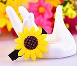 Tmrow 1個 ひまわり ヘアアクセサリー クリップ ヘアゴム 大 ヘアークリップ