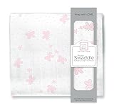 SwaddleDesigns Muslin Swaddle Blanket, Butterflies, Pastel Pink by SwaddleDesigns [並行輸入品]