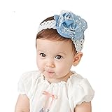 Domybestベビーヘアバンド　フラワー　 レース　カチューシャ キッズ　花　 弾力性ある 新生児 赤ちゃん　髪飾り　ヘアアクセサリー 出産祝い 内祝い お宮参り 誕生日 100日記念 こどもの日 