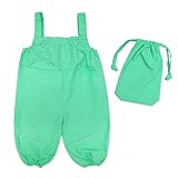 よつば洋品店オリジナル サロペット型お砂場着 (80/ミント 収納袋付き 【QO-YY257】 プレイウエア