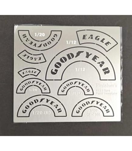 Finisher's 1/20 タイヤマーク & ホースベルトセット　5点 Finisher`s 1/24・1/20・1/12サイズ F-1用 吹付タイプ シン