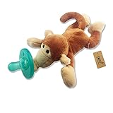 iZiv幼児おしゃぶり - ユニセックスベビー用のソフトぬいぐるみおもちゃ（モンキー）