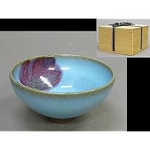 【希少品】中国古美術　宋時代　澱青釉紅斑茶碗　鈞窯宋時代　共箱　XG1-22 希少品】中国古美術 宋時代 澱青釉紅斑茶碗 鈞窯宋時代 共箱 XG1