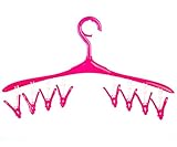 こども用 まとめ干し ハンガー 8ピンチ (ローズレッド)