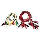 uxcell ワニ口クリップテスターリード　ワニ口クリップコード　測定ケーブル　絶縁ワニクリップテストリードケーブル　ダブルエンド　15本入