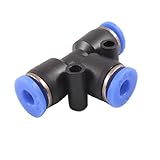 uxcell　ワンタッチ継手 4mm to 4mm　空気配管　T継目　プッシュイン連結　クイック継手　5 個入り