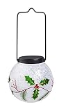 Evergreen Festive Holly 5-Inch Solar Hanging Globes [並行輸入品]