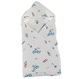 KINDOYO フード付きタオル新生児赤ちゃんオールシーズン大判100％コットンブレス汗暖かさ赤ちゃんのギフトの誕生日お祝い（カラフルなジャケットのパターン）