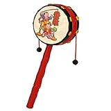 Yoyostore 1pcレッドFestival RattleドラムPercussion Childrens Musical Toy Baby Hand楽しいギフト