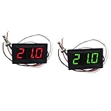 Baoblaze -30〜800℃　デジタル温度計　2個　LED　熱電対　Kタイプ　プローブ付　緑＆赤　パネル型　